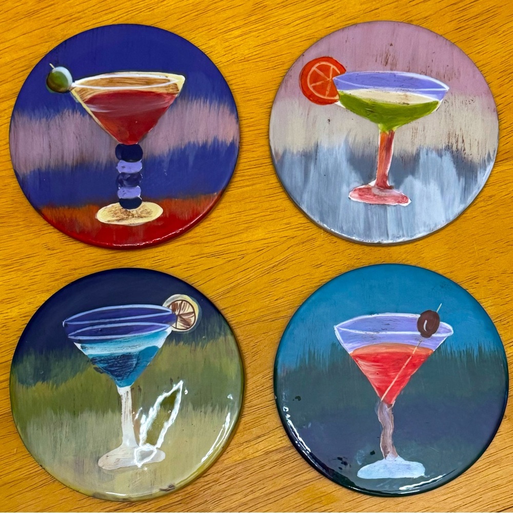 Colorful Cocktail Coasters Set